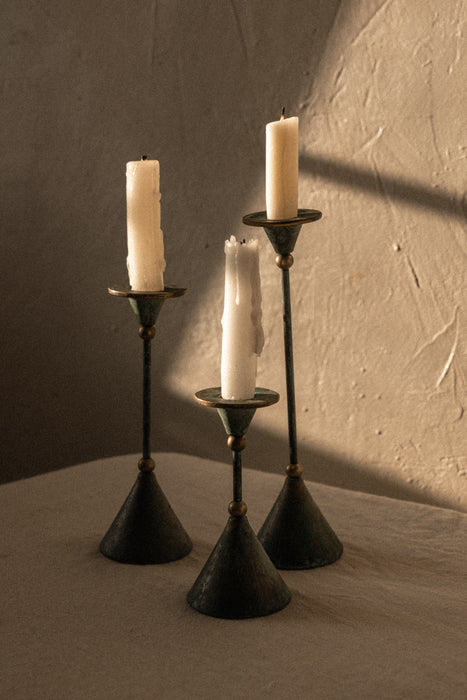 Vintage post modern candle holders