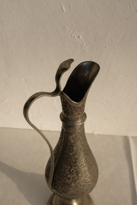 Antique Persian silver ewer