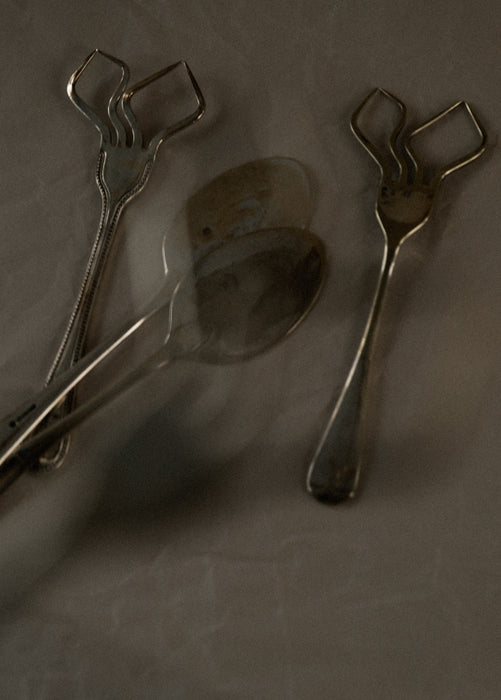 Abstract decorative fork and spoon set