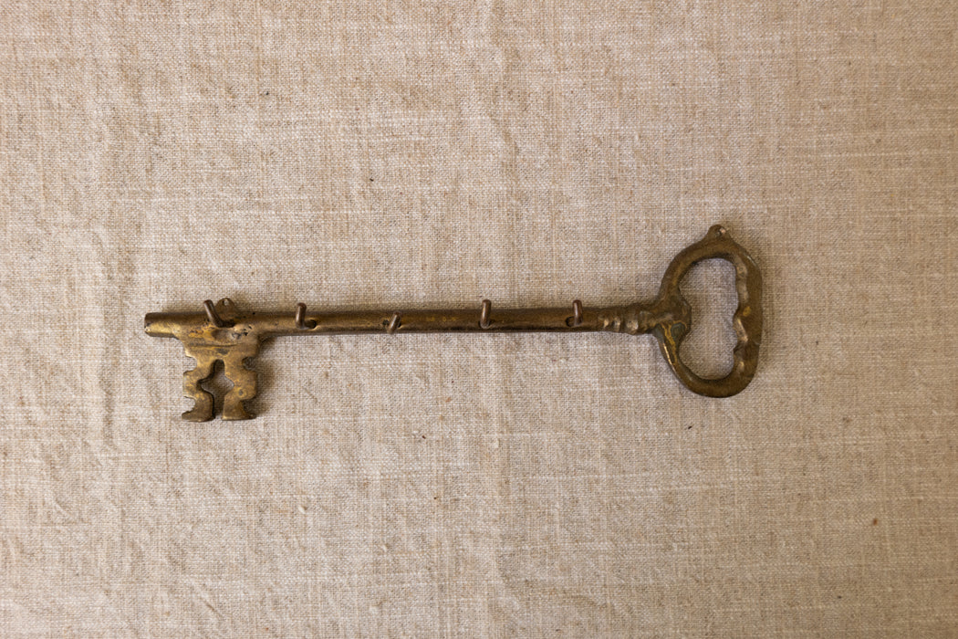 Vintage brass key holder
