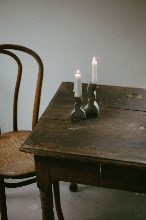 Vintage chrome candle sticks