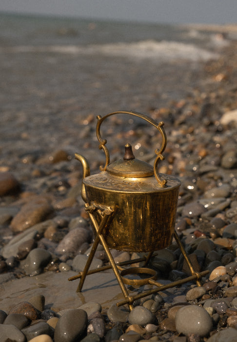 Victorian brass teapot kettle