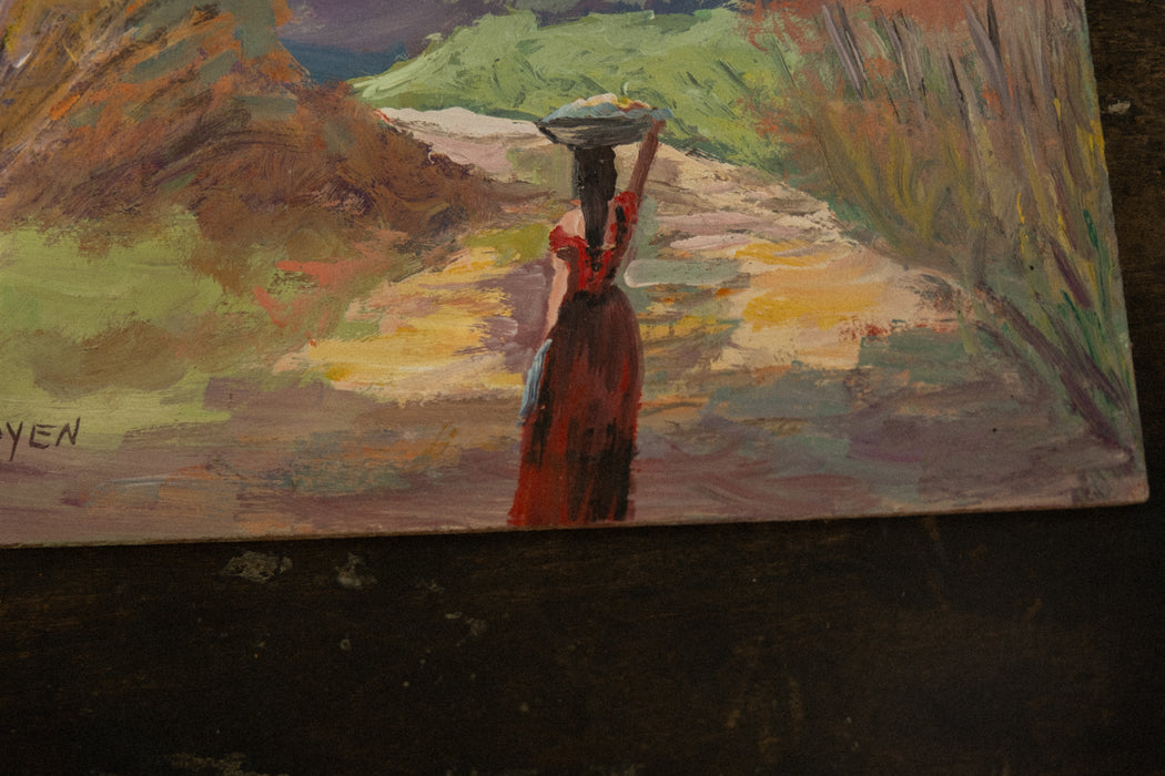 Vintage landscape acrylic/oil painting