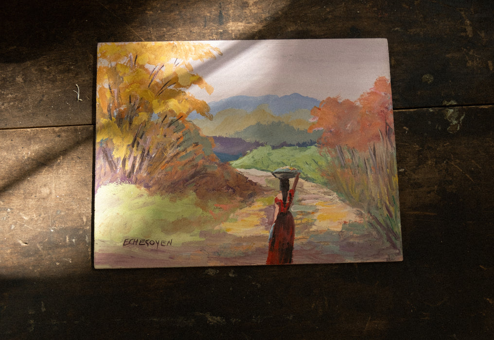 Vintage landscape acrylic/oil painting