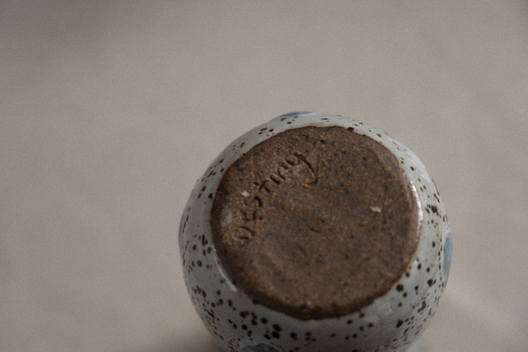 Artisan handcrafted ceramic glazed vase