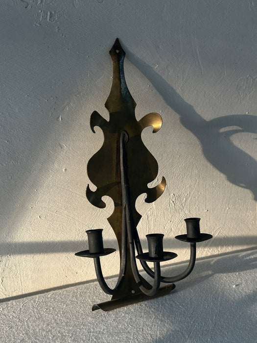 Vintage iron/metal 3 tier candle holder