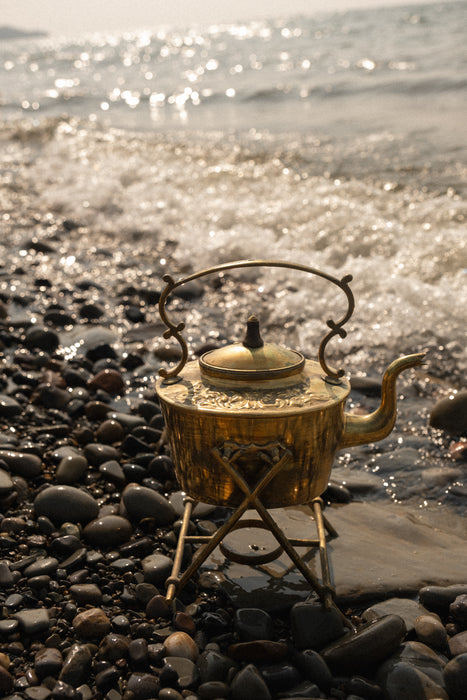 Victorian brass teapot kettle