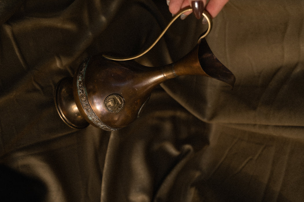 20th century copper & brass pitcher