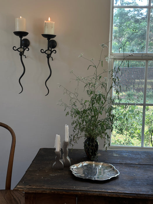 Vintage Sculptural brutalist style sconces