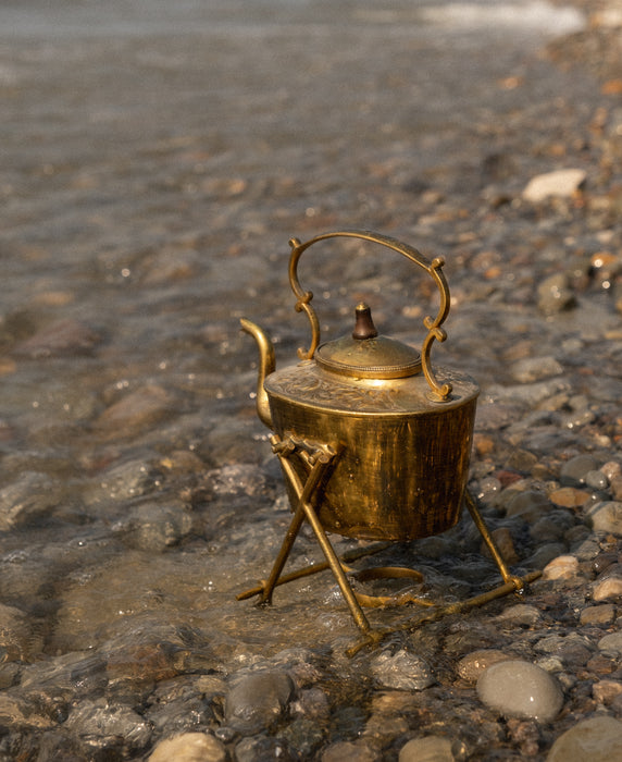 Victorian brass teapot kettle