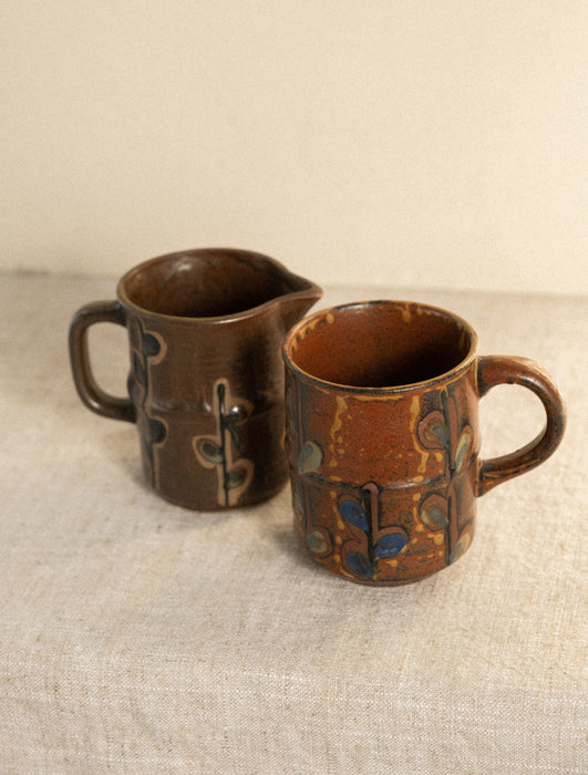 vintage mid-century cups set of 2