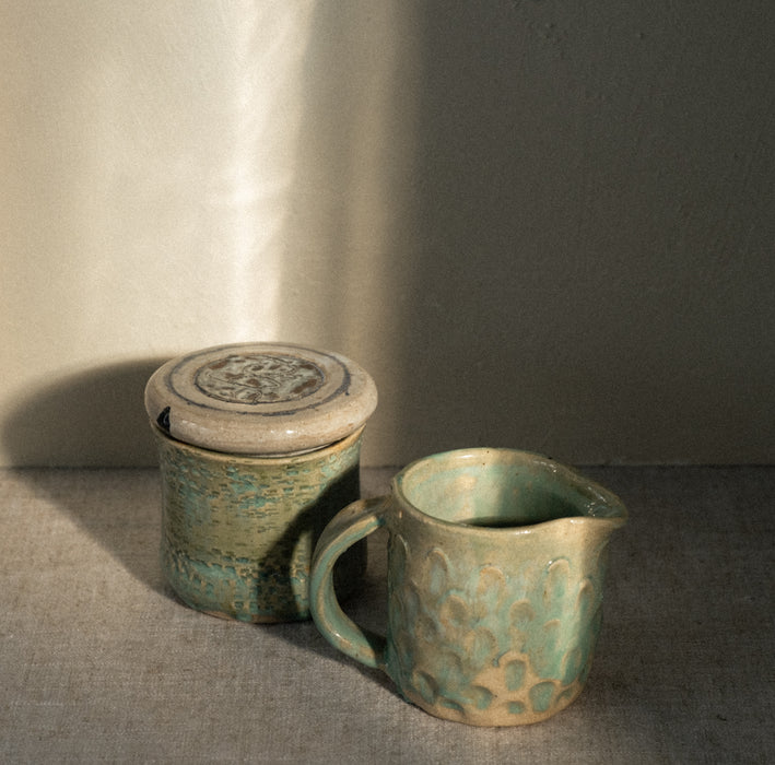 vintage ceramic sugar & saucer