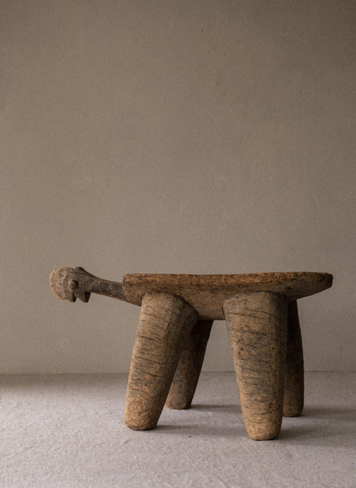 Antique Wabi-Sabi African wood stool