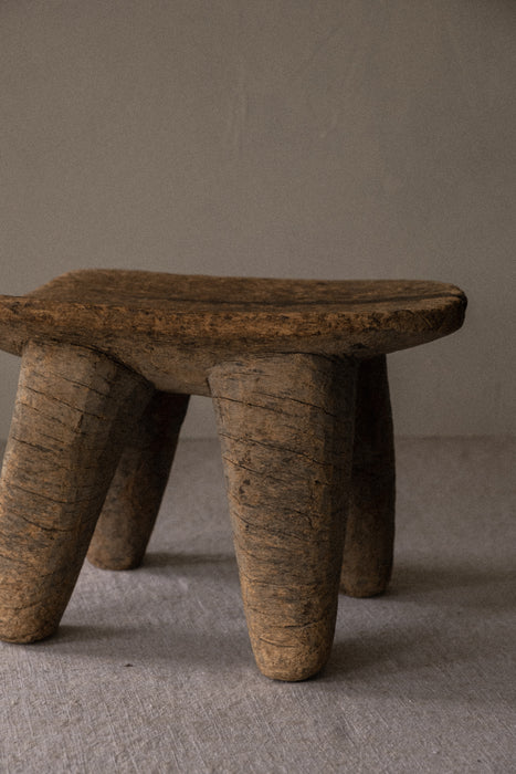 Antique Wabi-Sabi African wood stool