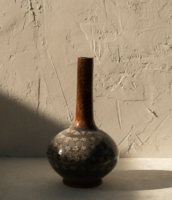 Mexican clay artisan vessel