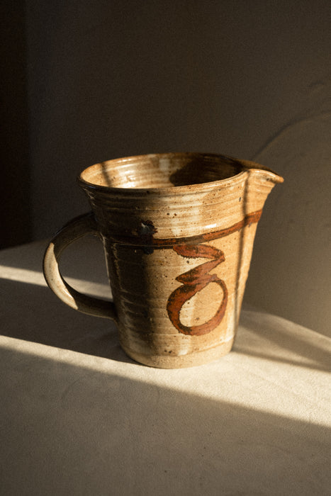 Vintage studio pottery ceramic pitcher