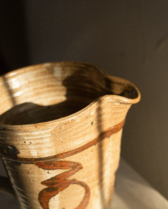 Vintage studio pottery ceramic pitcher