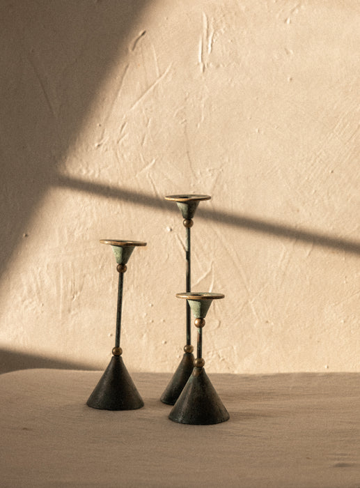 Vintage post modern candle holders