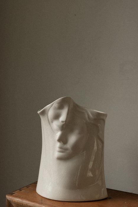 Vintage porcelain 2 face vase