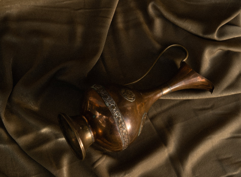 20th century copper & brass pitcher