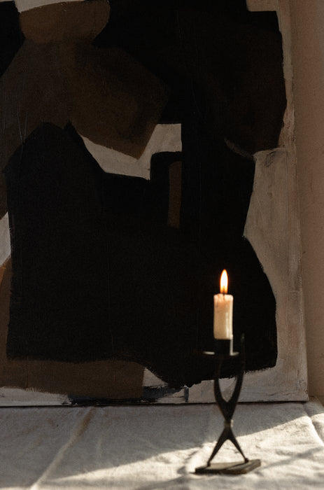 Vintage mid-century modern single candle holder