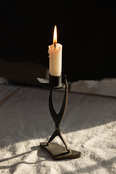 Vintage mid-century modern single candle holder