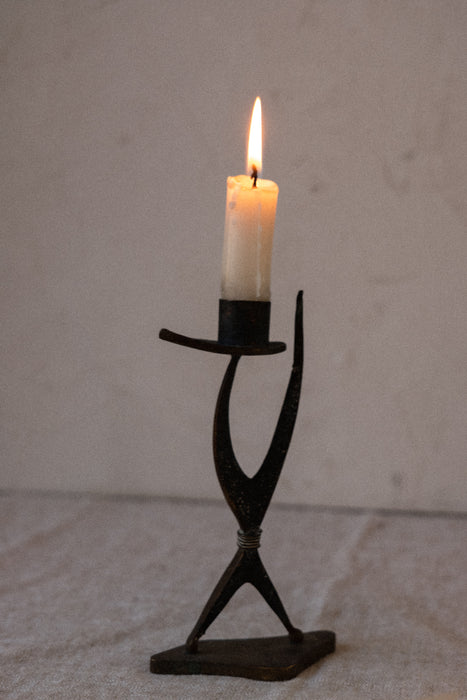 Vintage mid-century modern single candle holder