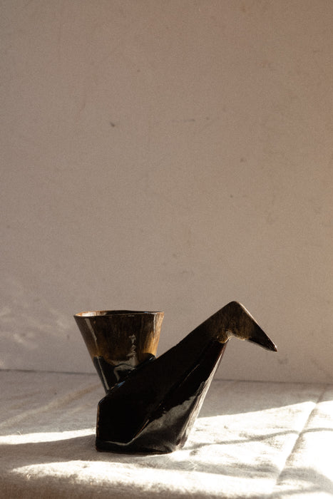 Polygonal crow Bulgarian vase or candle holder