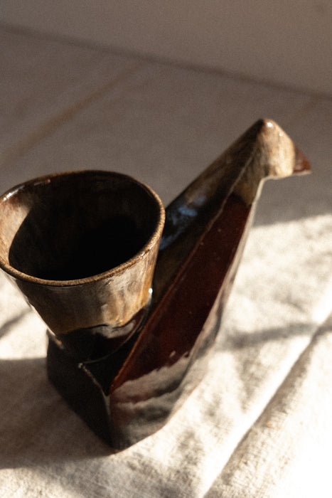 Polygonal crow Bulgarian vase or candle holder