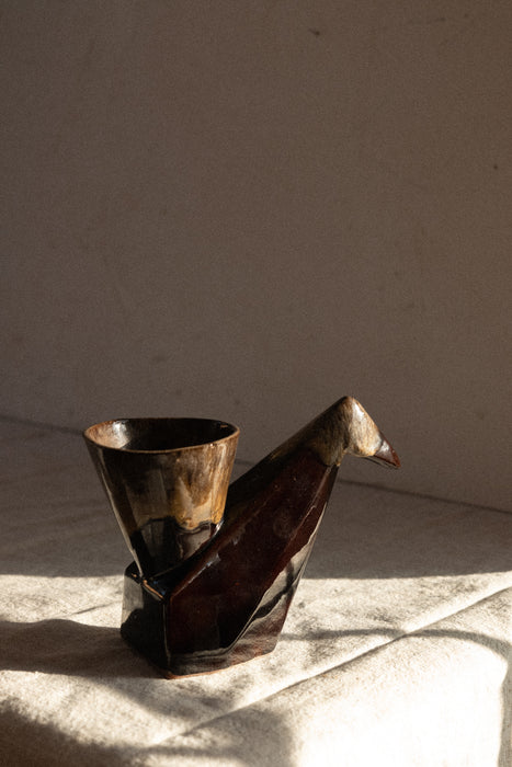 Polygonal crow Bulgarian vase or candle holder