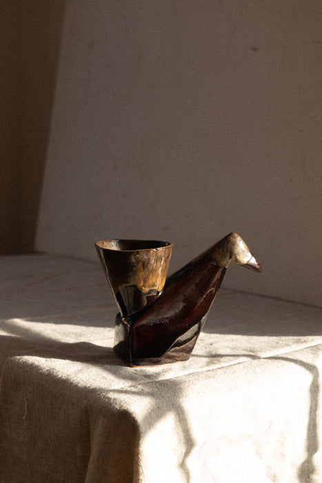 Polygonal crow Bulgarian vase or candle holder