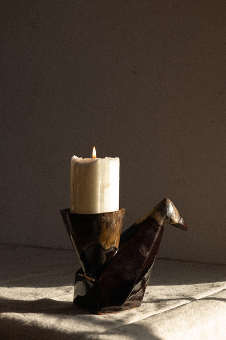 Polygonal crow Bulgarian vase or candle holder