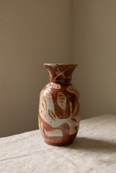Vintage ceramic abstract studio pottery vase