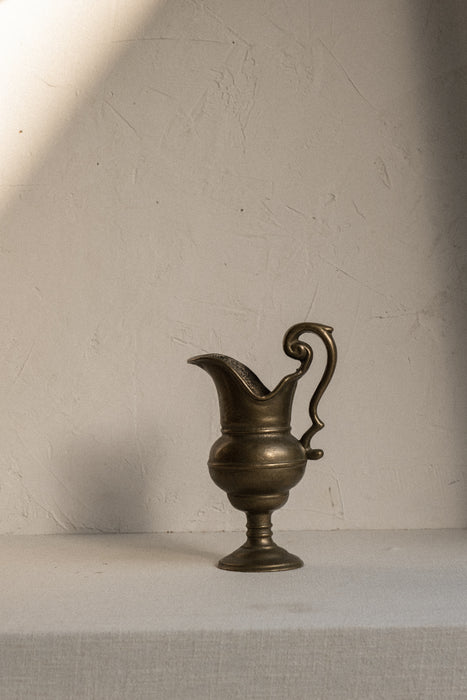 Brass antique pitcher vase