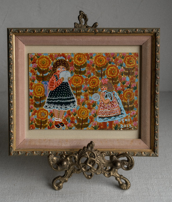 Folk art painting by Ilona Toth Gombkotone