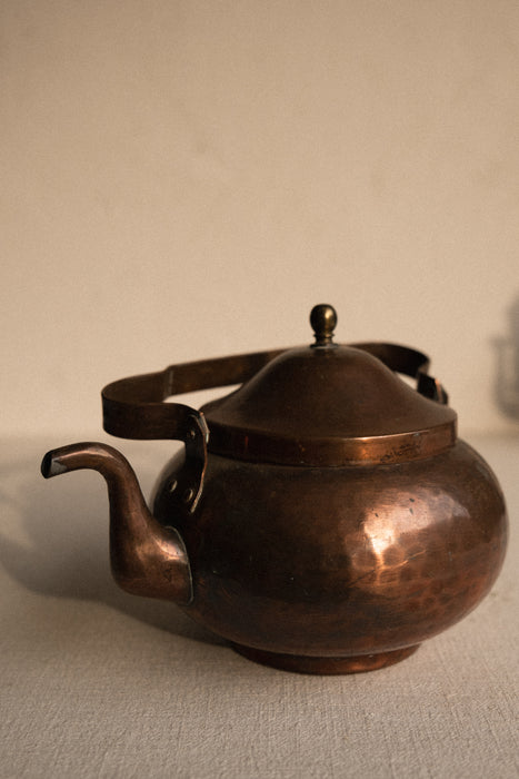 antique copper kettle