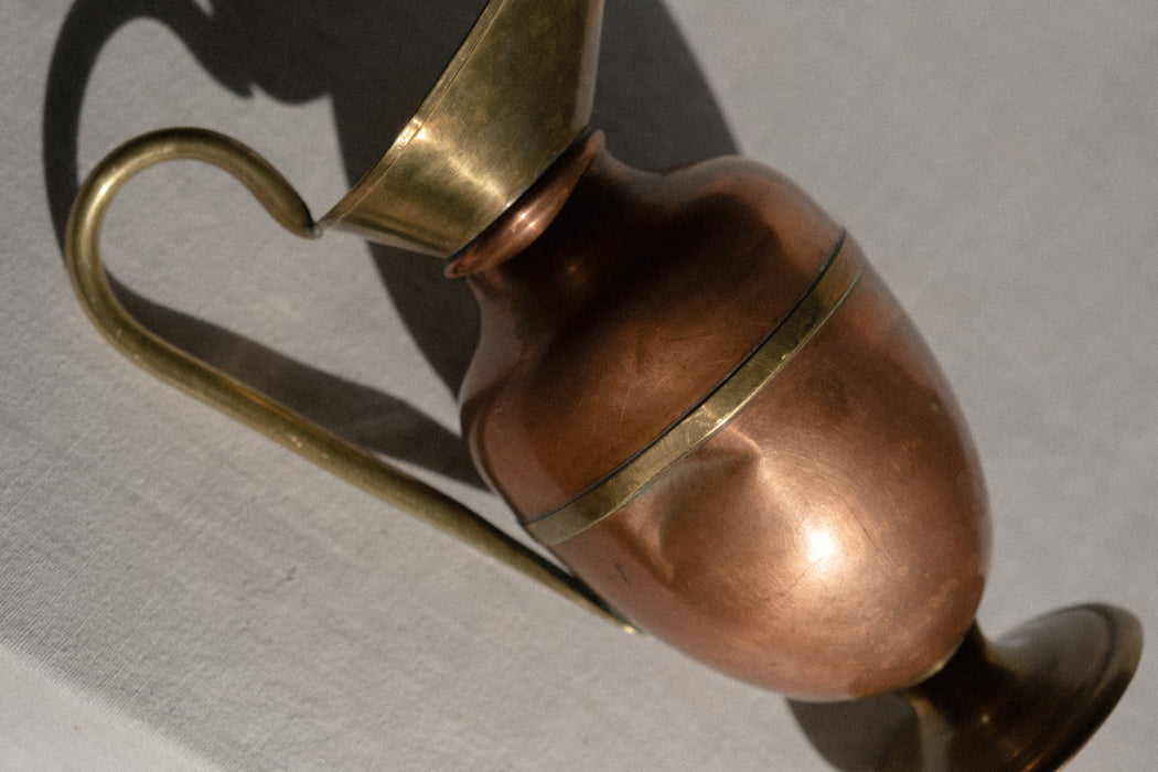 copper pitcher antique collectible