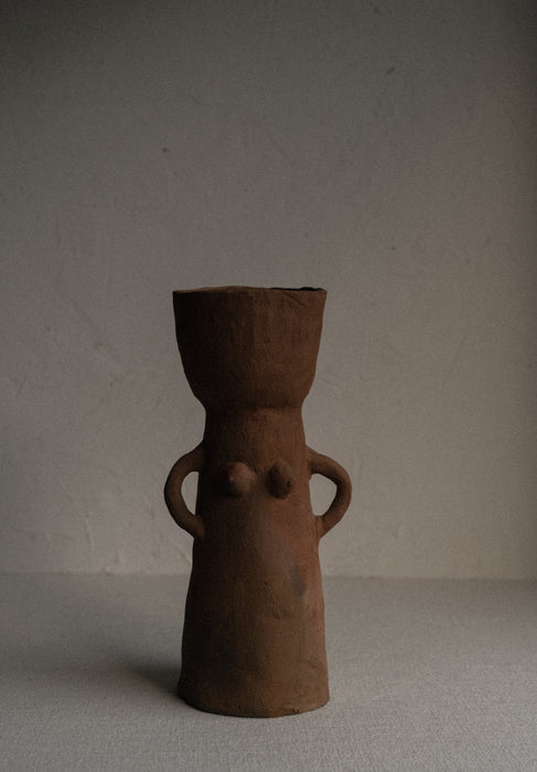 Mexican planter female figure sculpture/planter
