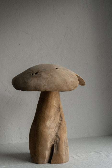 Hand carved teak wood mushroom