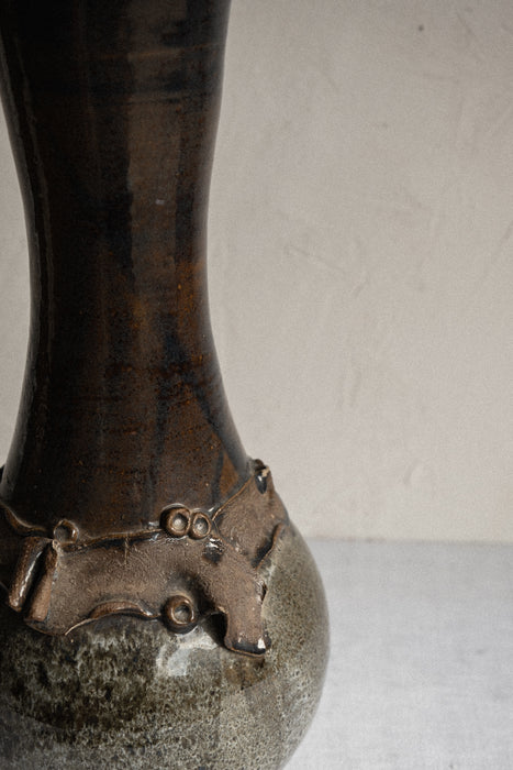 Tall vintage stoneware vessel