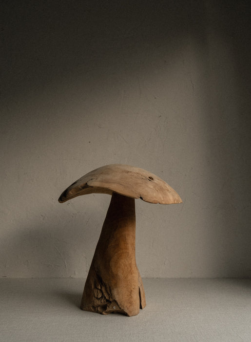 Hand carved teak wood mushroom