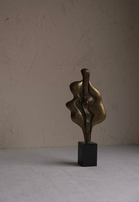 Abstract modernist bronze statue